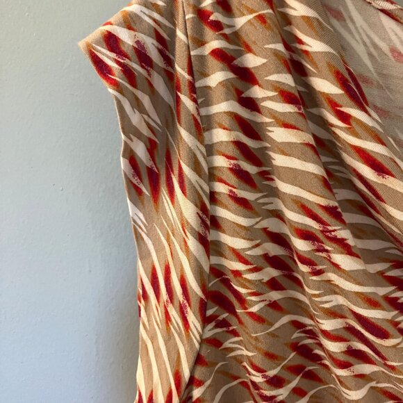 Worthington Stretch Knit Draped Neck Sleeveless Blouse Size Large - Picture 5 of 6